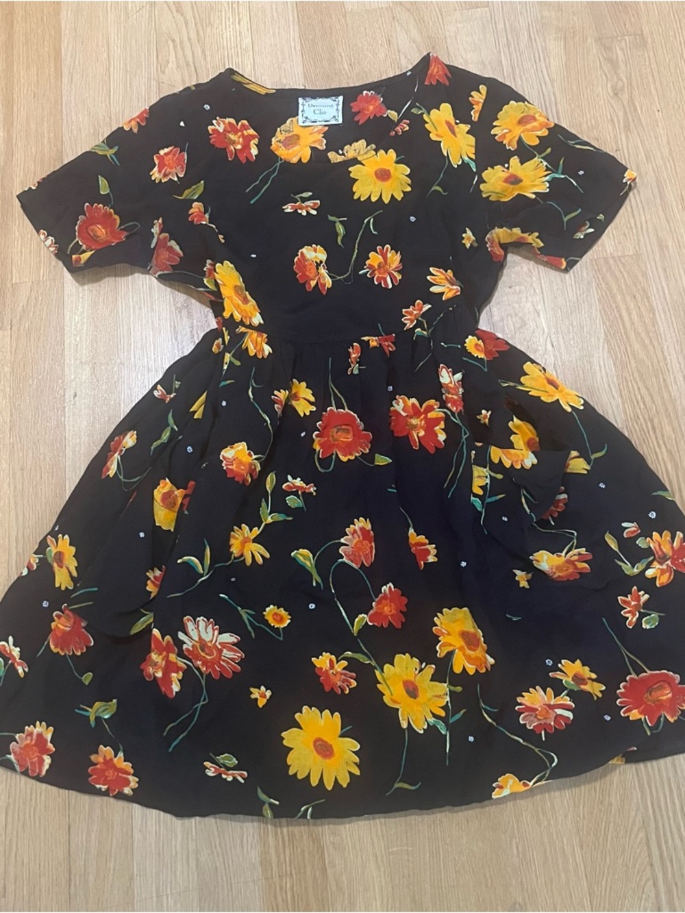 1990’s Girly Grunge Wimsigoth Floral Dress Women’s Medium